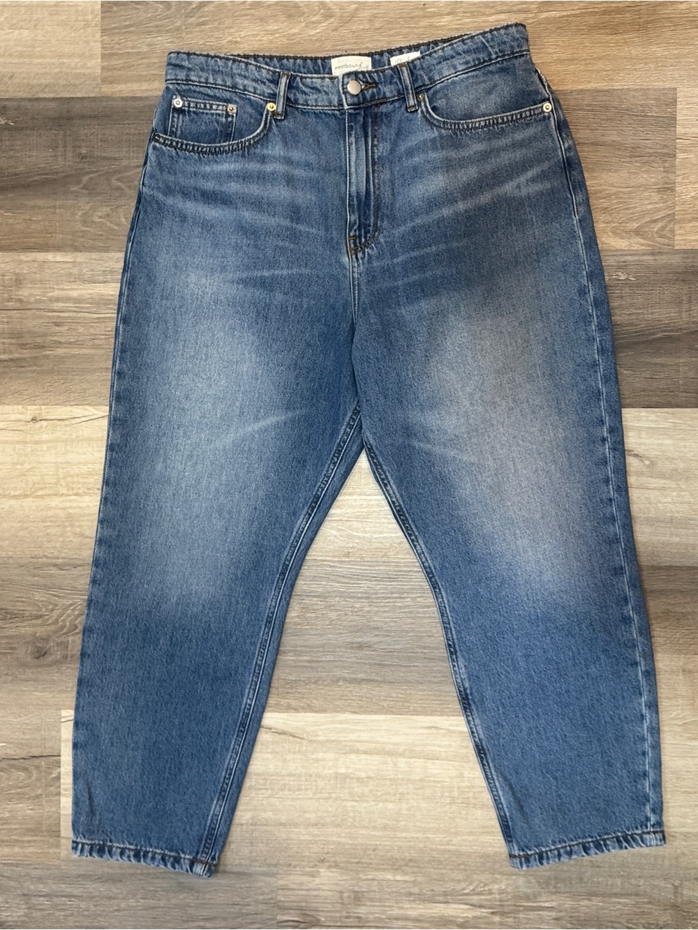Westbound Classic Medium Blue Barrel leg Jeans